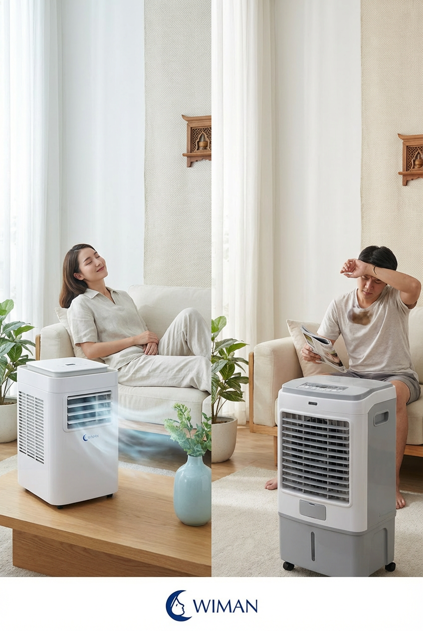 WIMAN Air แอร์เคลื่อนที่ 9000 BTU วางในห้องนอน