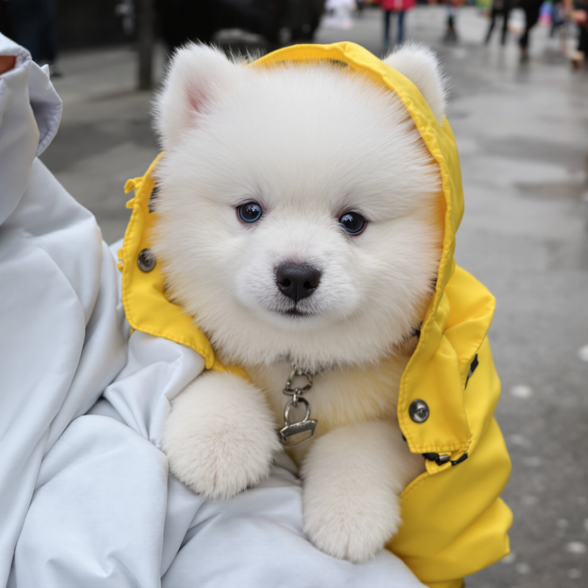 Urban explorer Cloud. 🏙️ Black nose, sapphire eyes, zero compromises. #CloudThePomsky by Cloud
