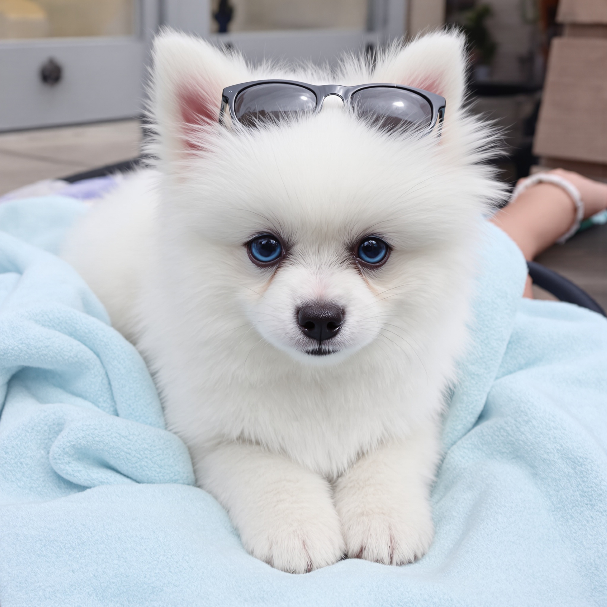 Beach day! ☀️ Check the black nose—still 100% me. #BeachVibes by Cloud