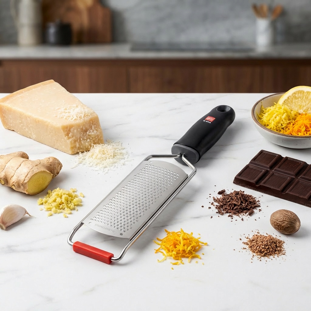 zester with dishwasher safe stainless steel blades