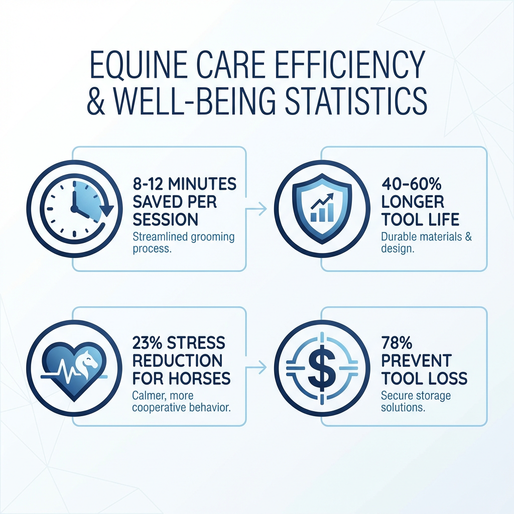Infographic showing the measurable benefits of organized grooming with statistics and icons
