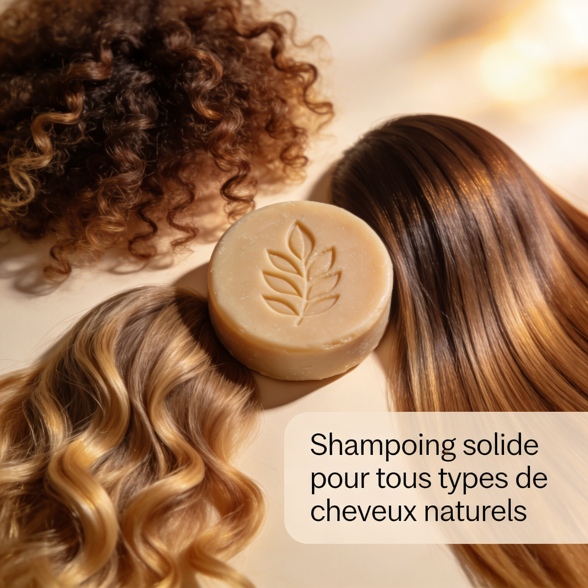 shampoing solide doux adapté à tous types de cheveux