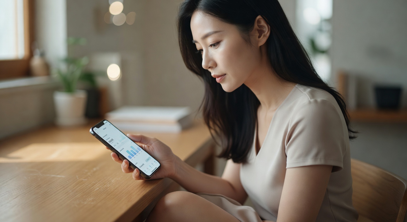 smartphone screen showing credit score app and banking app open side by side on desk