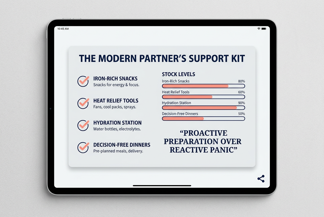 Keeping a stocked support kit ensures you are ready to help immediately, eliminating decision fatigue and showing high levels of emotional intelligence.