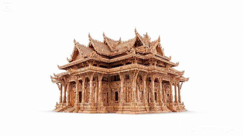 wooden temple — free 3D model