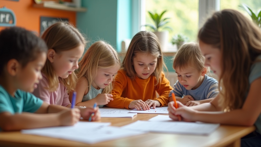 Children engaged in learning