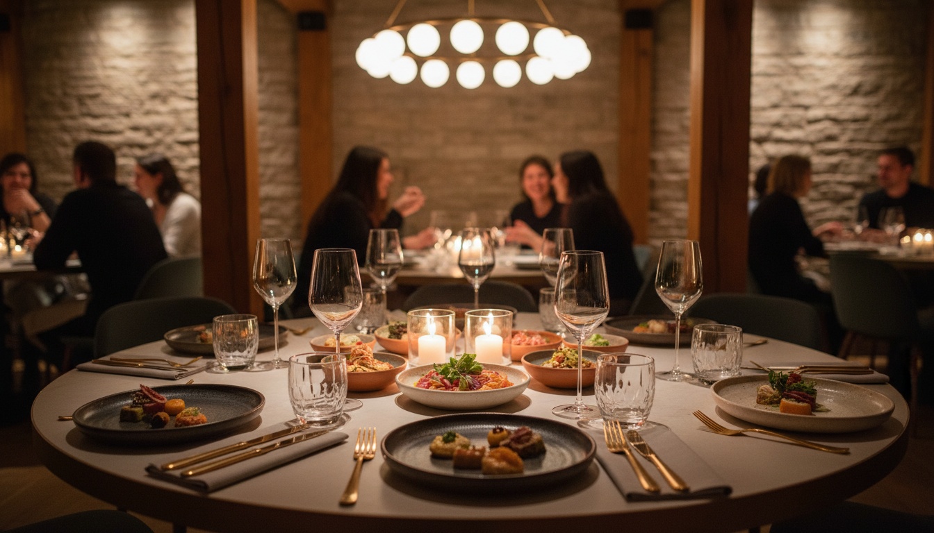 Plats colorés à partager et cocktails dans un établissement Tomahawk Group à Montréal