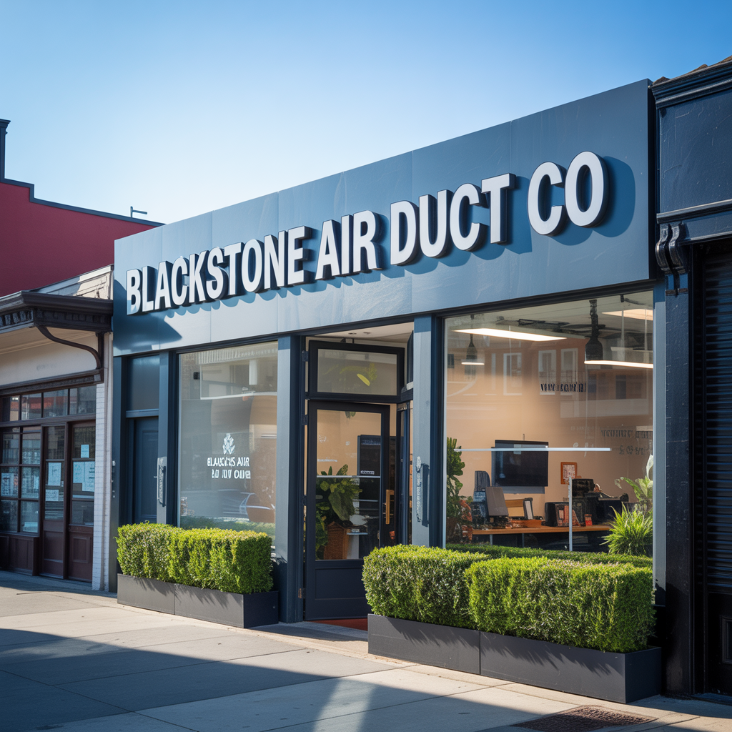 Blackstone Air Duct Co storefront in Blackstone, MA