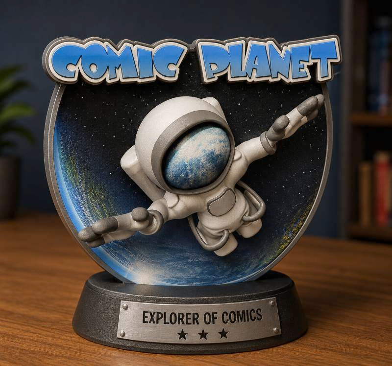 comic planet figurine — free 3D model
