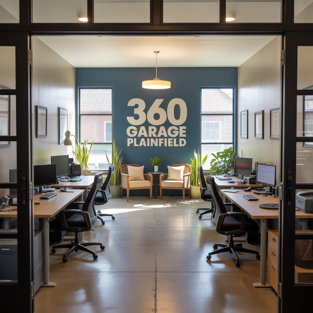 360 Garage Plainfield office interior