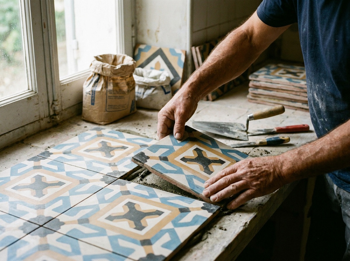 Artisan réalisant des travaux de rénovation de qualité
