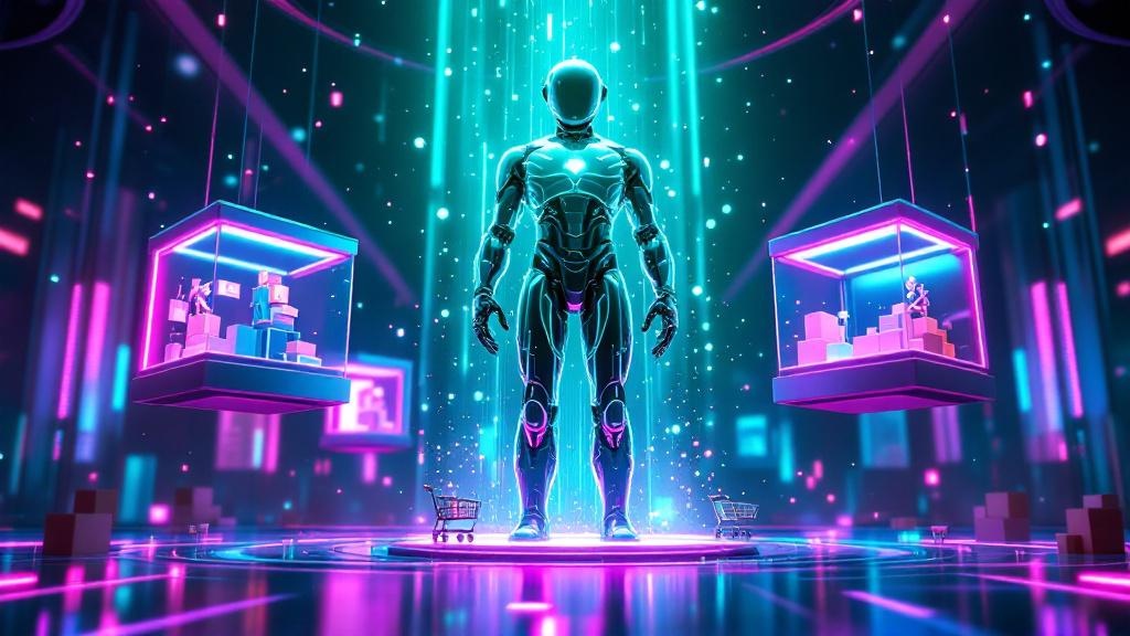 Hero image showcasing AI chatbot interface for small online store customer support.
