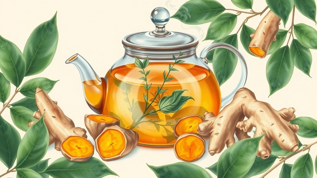 Gengibre e Cúrcuma: Chá Antiinflamatório Caseiro