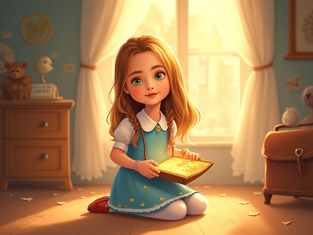 Pixar-Style Kind mit Familie