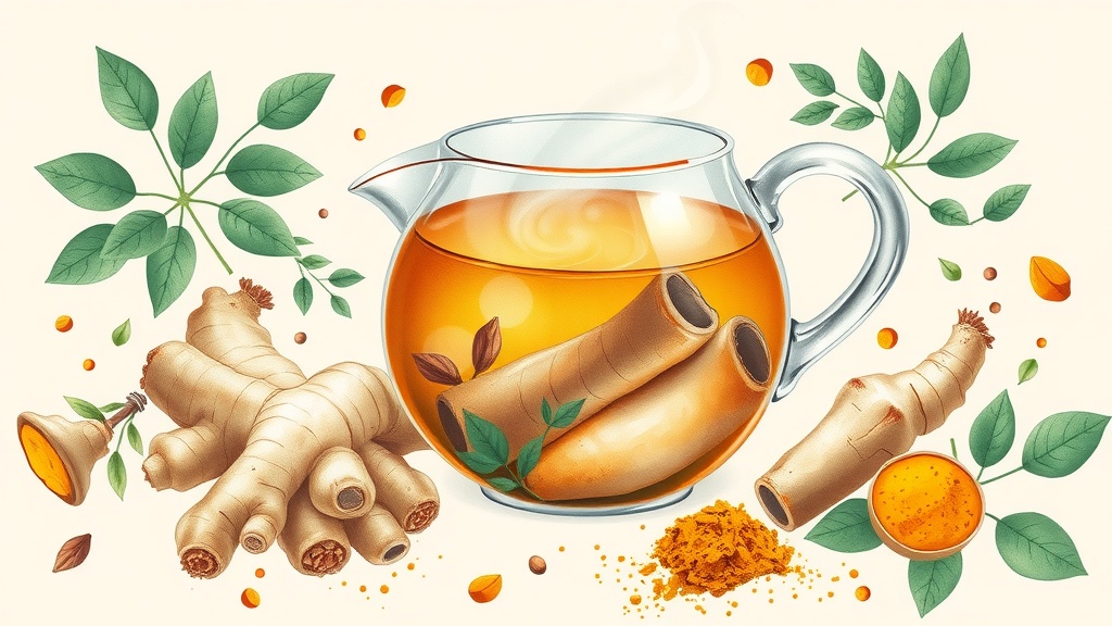 Gengibre e Cúrcuma: Chá Inflamação Natural