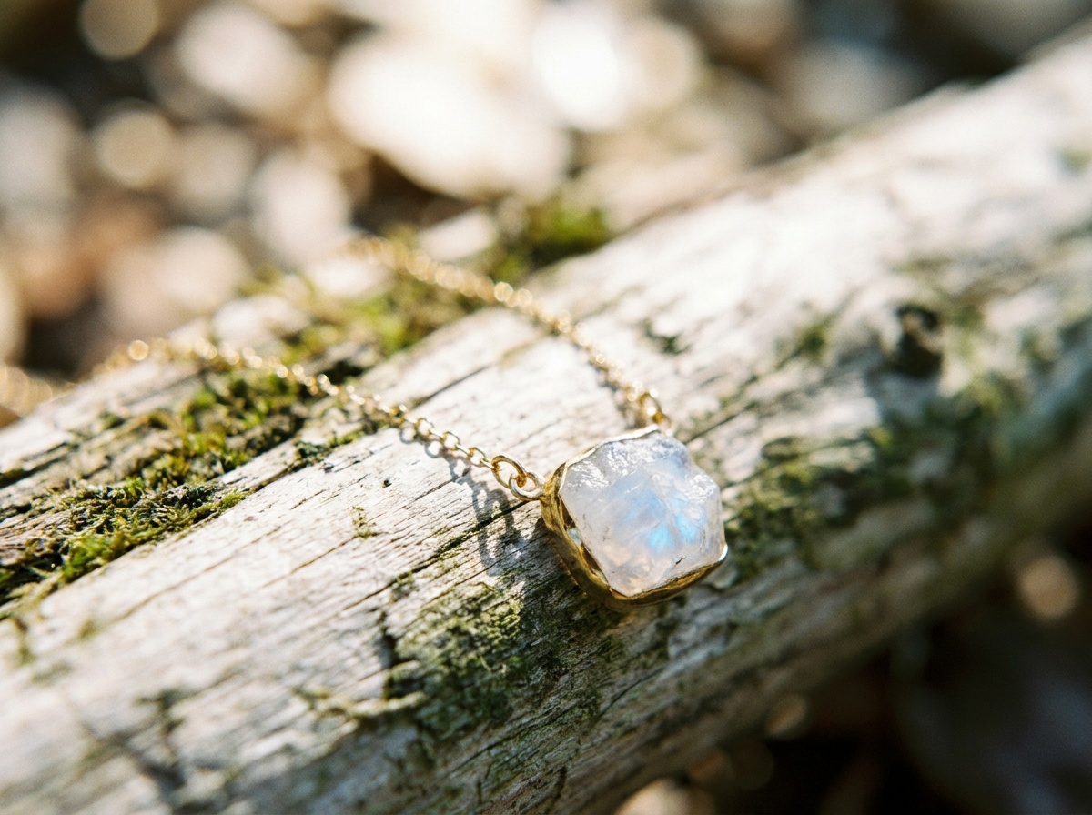 Collier en or délicat avec un pendentif en quartz rose