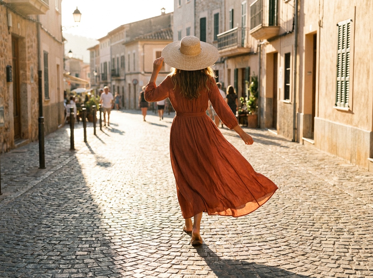 Femme confiante dans une tenue élégante et confortable
