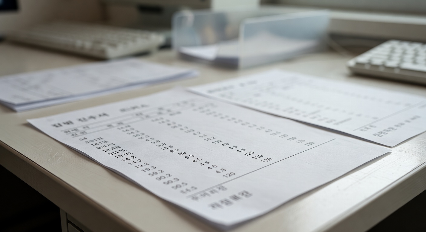 close-up of blood test result numbers on a medical document on a clinic desk