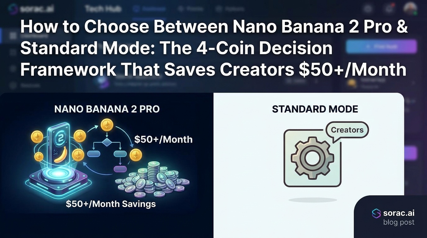How to Choose Between Nano Banana 2 Pro & Standard Mode: The 4-Coin Decision Framework That Saves Creators $50+/Month