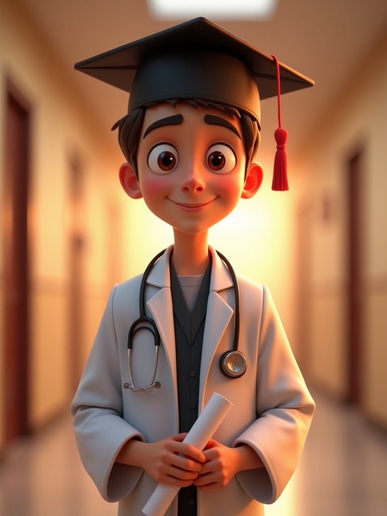 Pixar-Style Arzt Abiturient