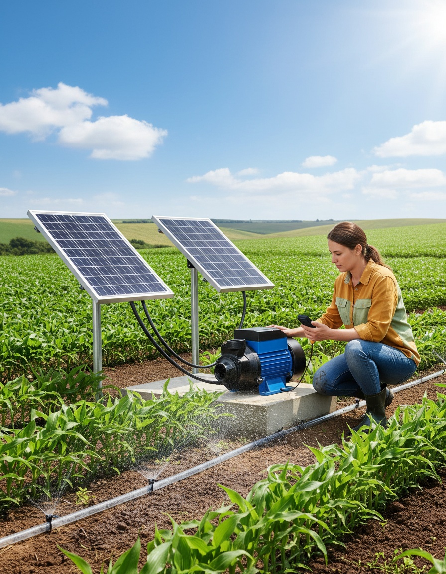 Innovadora bomba solar de superficie optimiza el riego en zonas rurales