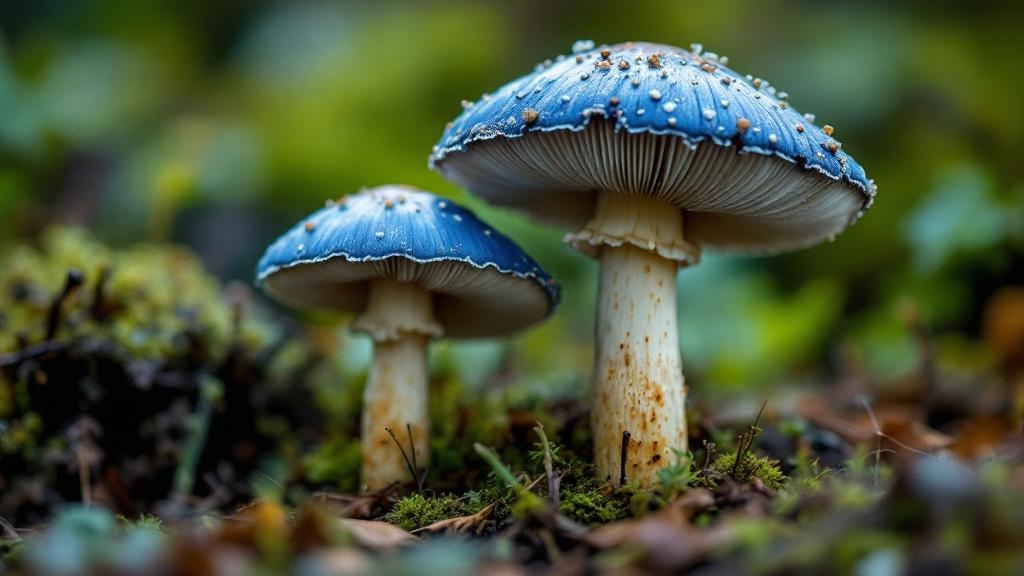 Psilocybe azurescens y cyanescens en hábitat natural