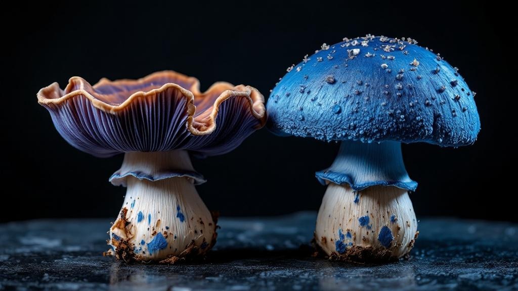 Comparativa morfológica entre Psilocybe azurescens y Psilocybe cyanescens