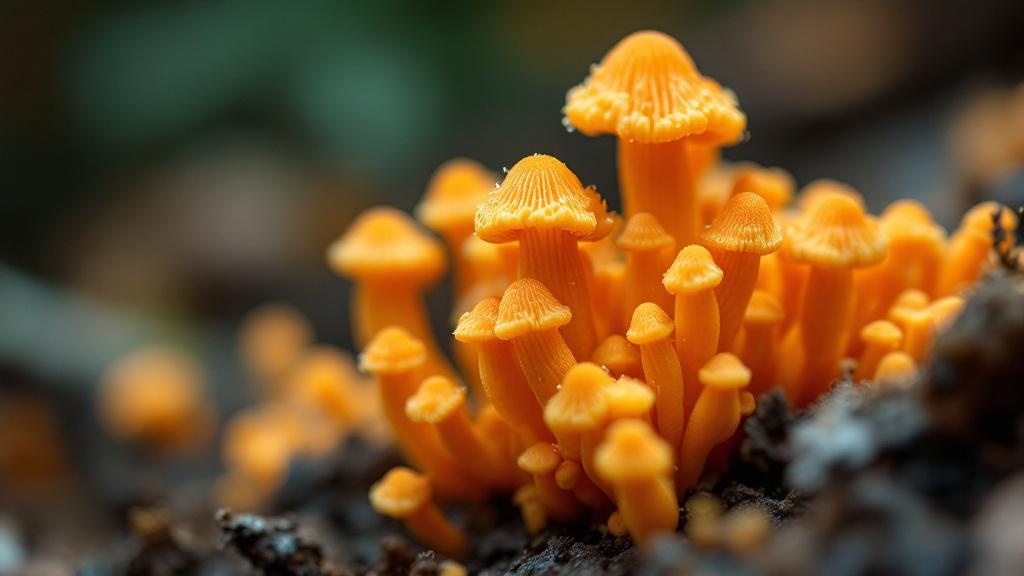Cordyceps militaris cuerpos fructíferos naranjas rendimiento deportivo