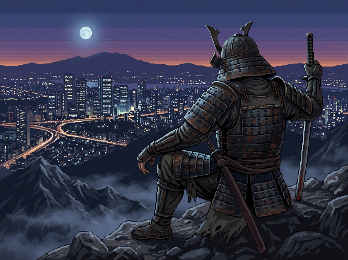 a ghost of a old samurai (2)