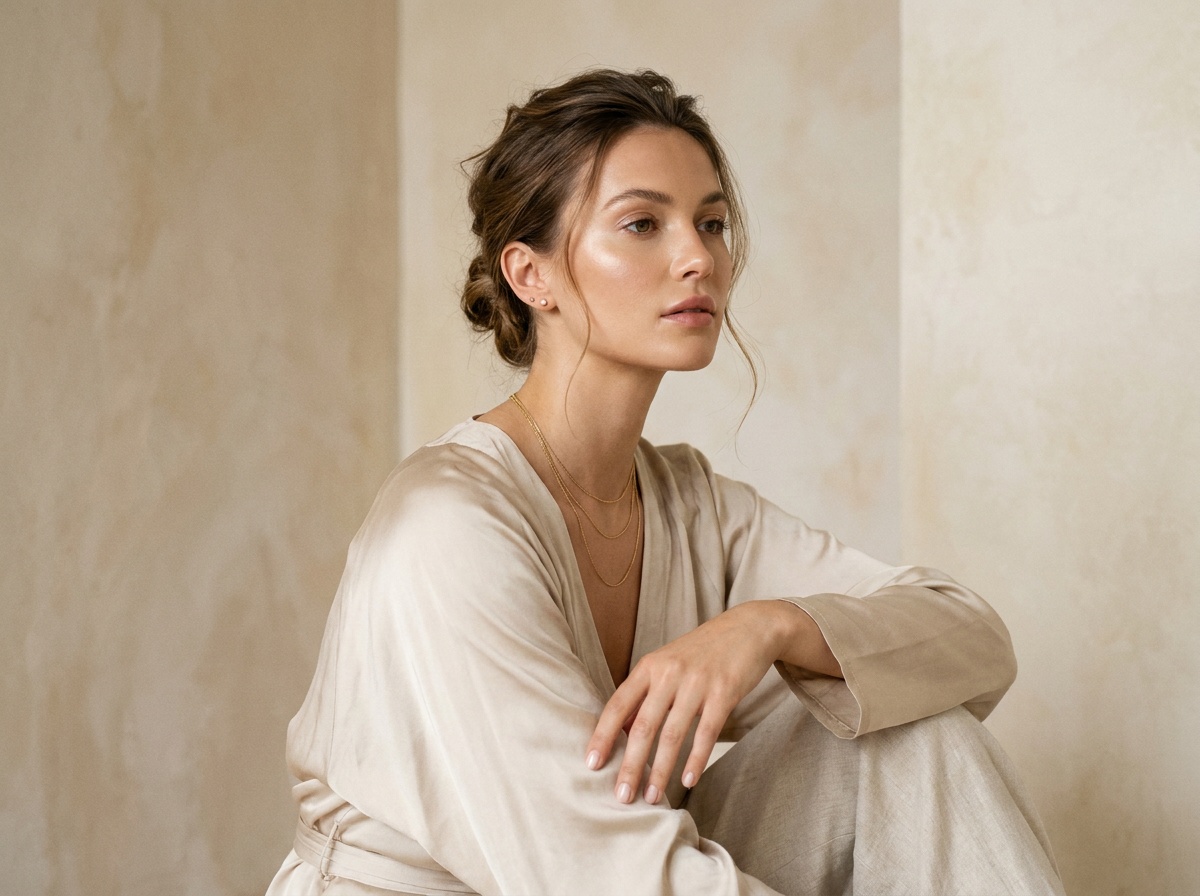 Femme élégante incarnant la beauté et le style infini de Cosmos Cosmétique