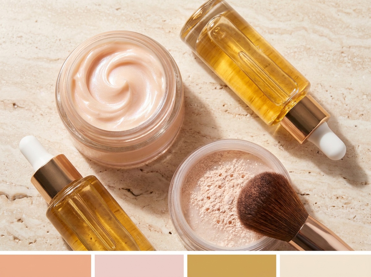 Textures de produits cosmétiques de luxe