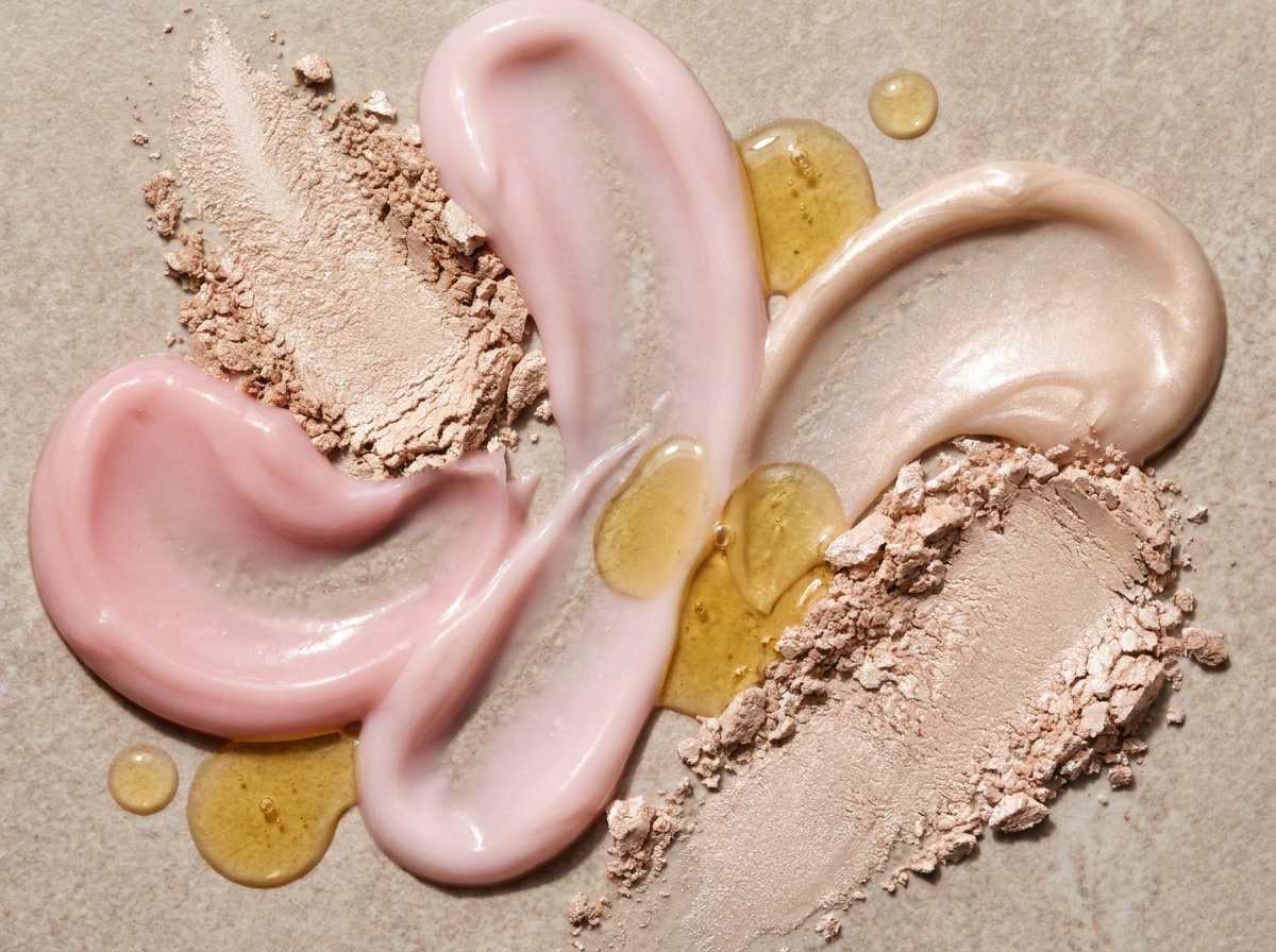 Femme appliquant un produit de soin