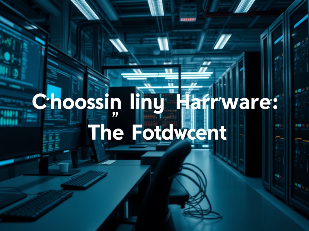 Illustration of selecting hardware components for self-hosting server setup and home network foundation