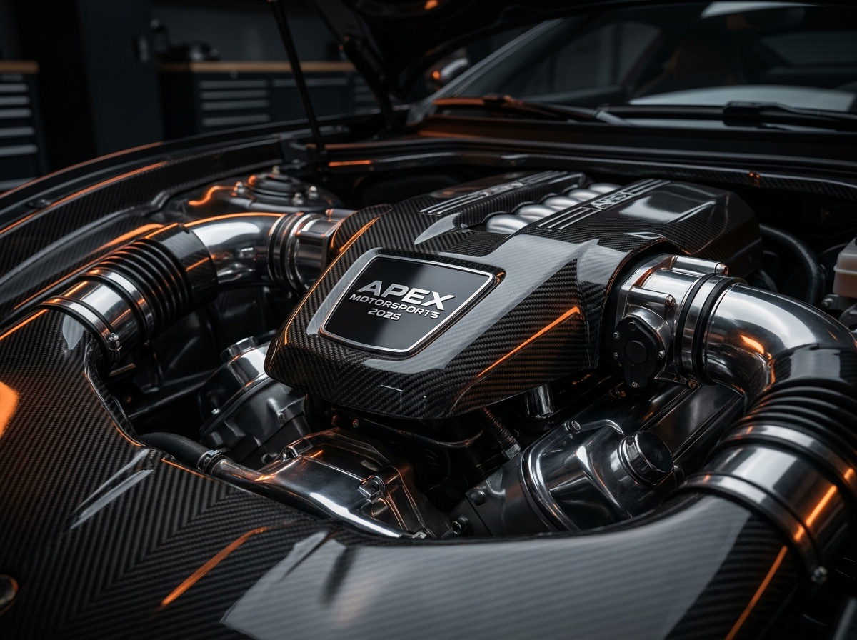Moteur haute performance en gros plan