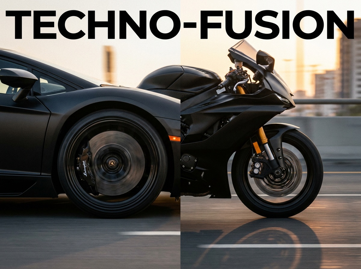 Fusion dynamique voiture et moto sportives