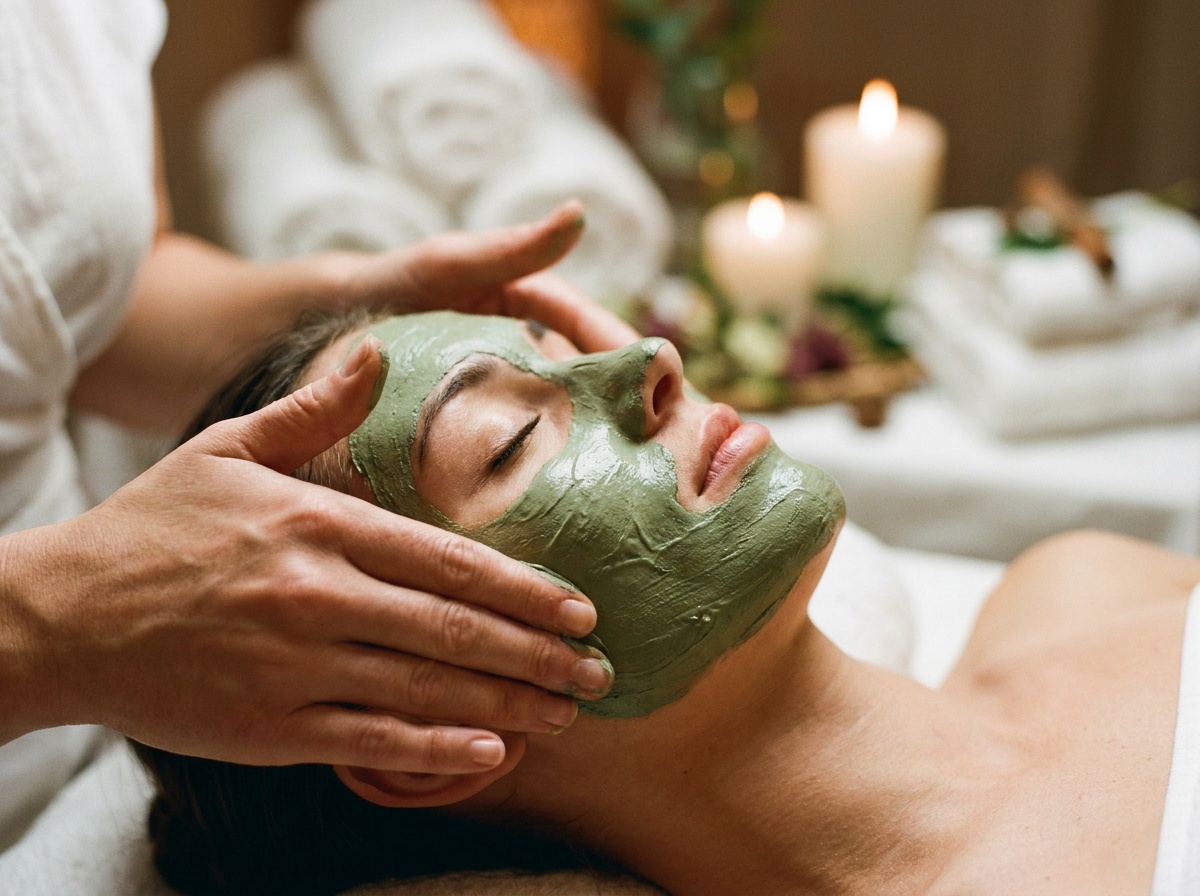 Rituel de soin avec des produits naturels