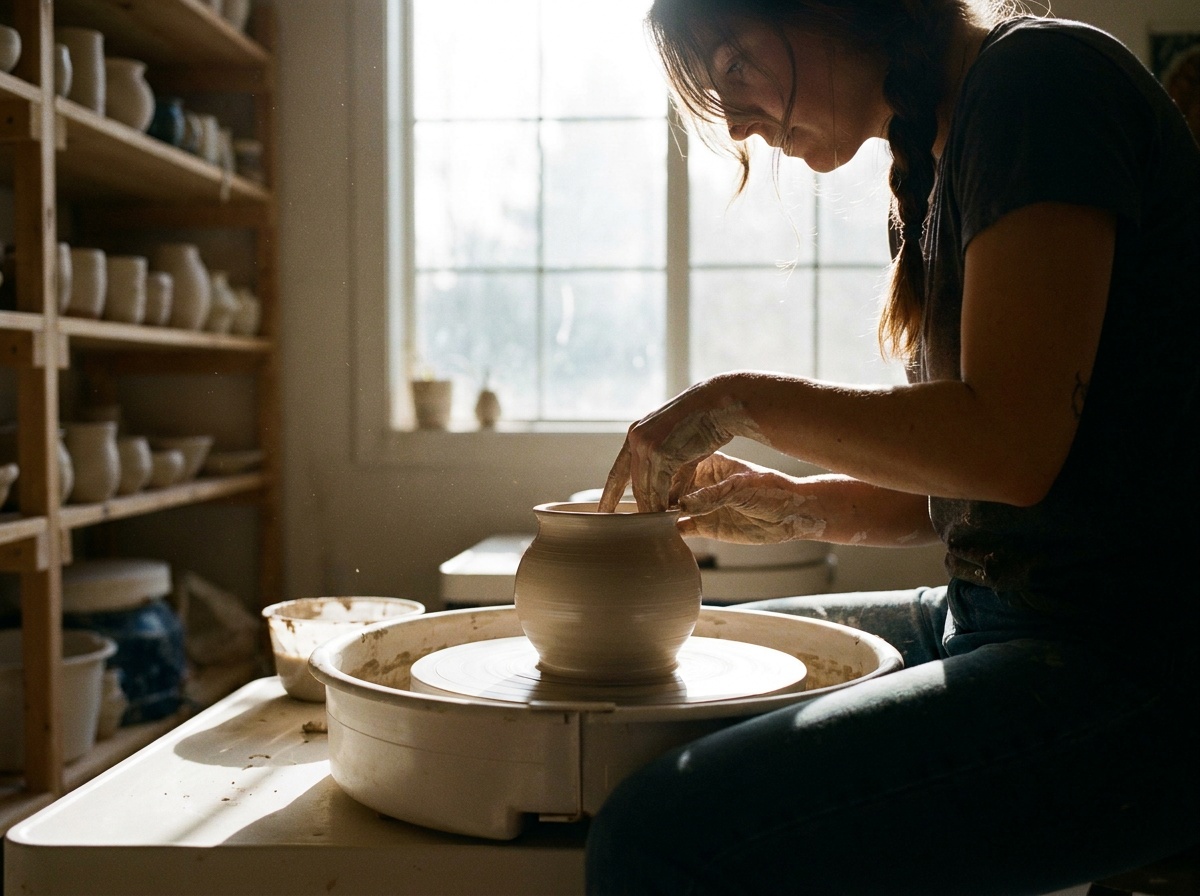 Personne cultivant une passion avec concentration et sérénité