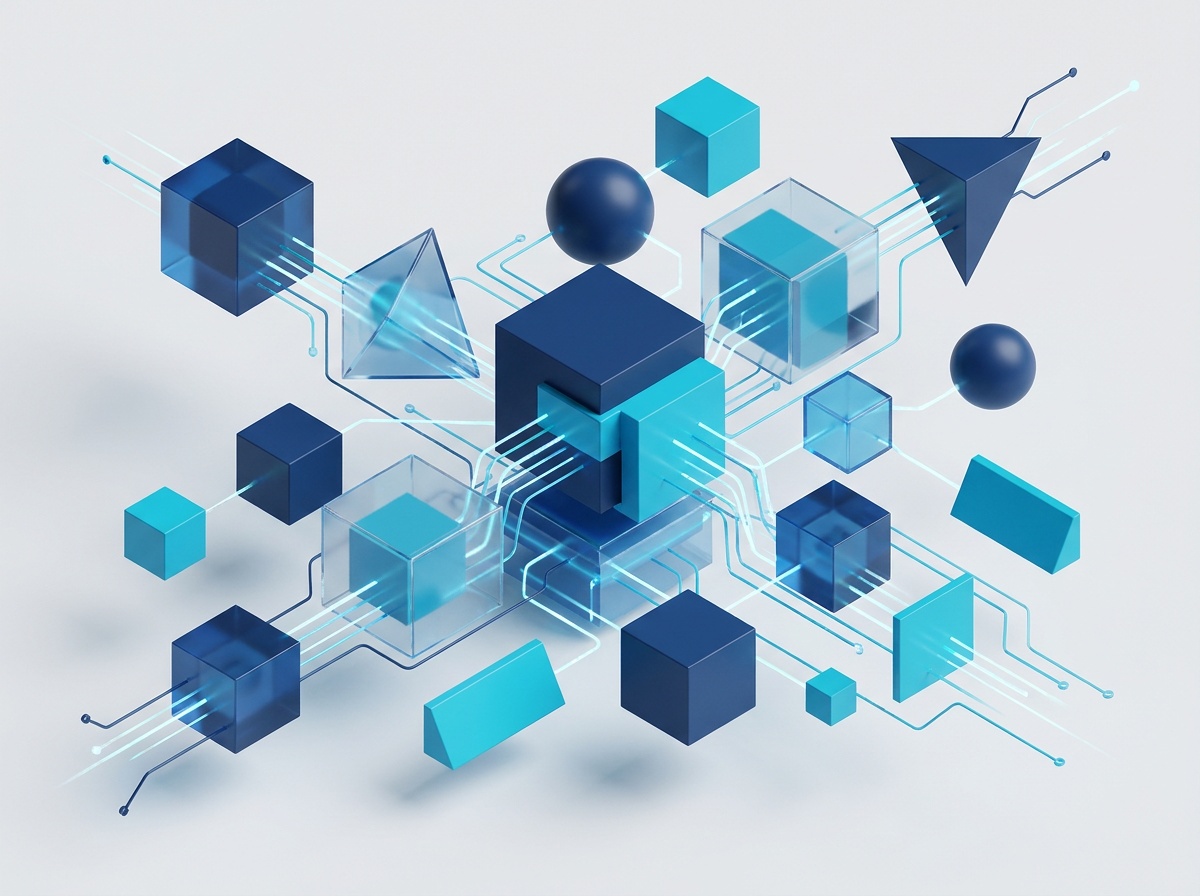Illustration abstraite de la transformation digitale et du management