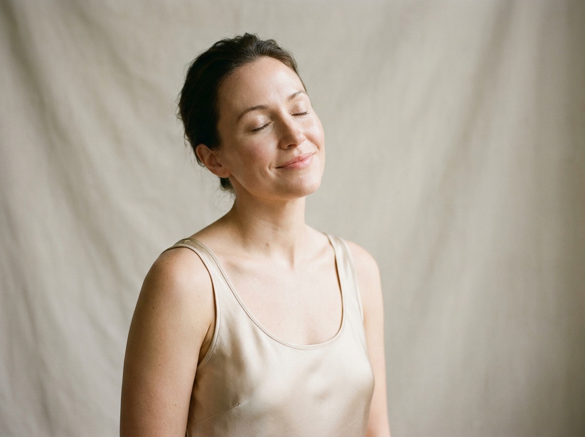 Portrait of a serene woman, illustrating well-being