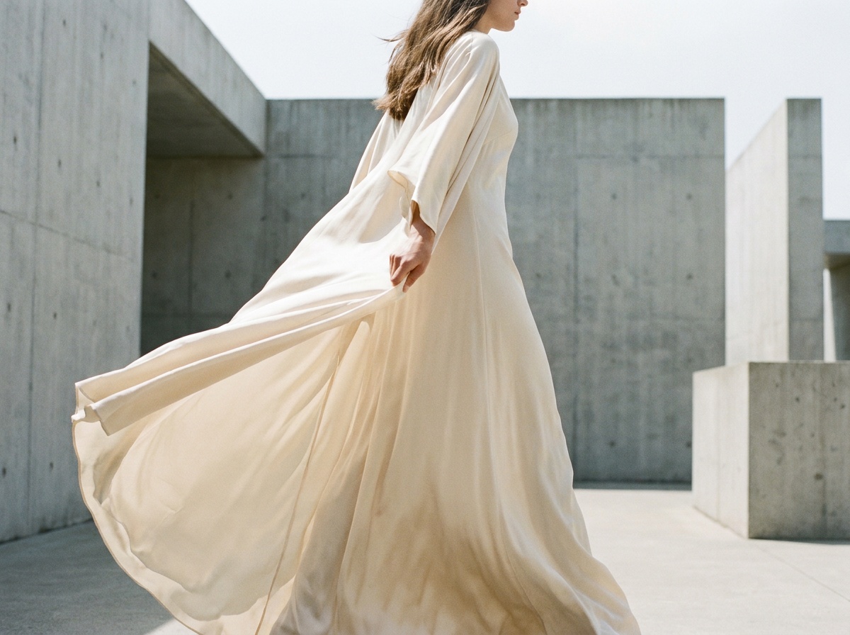 Silhouette de mode fluide et élégante