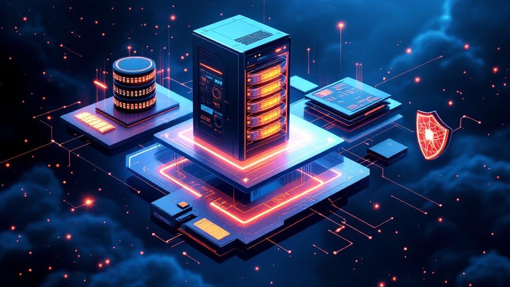 Developer working on self-hosted server setup with code and hardware components for self-hosting benefits