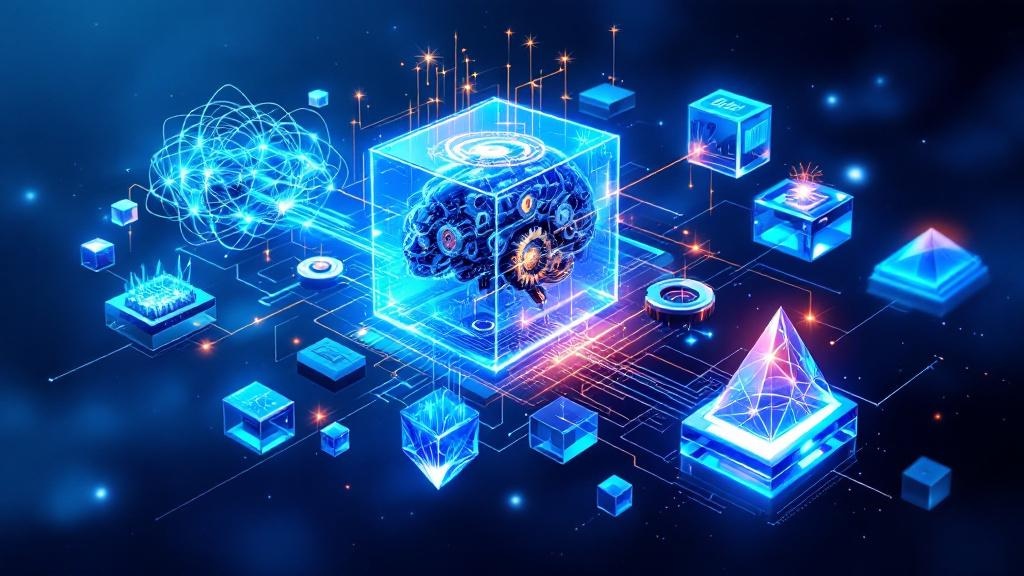 Hero image showcasing various AI tools and interfaces for business automation and productivity