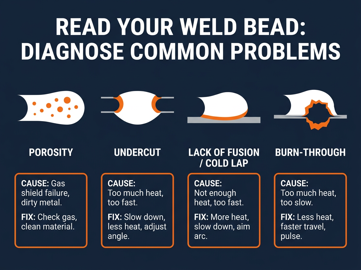 What Your Weld Bead Is Telling You: Diagnose and Fix Common Weld Problems