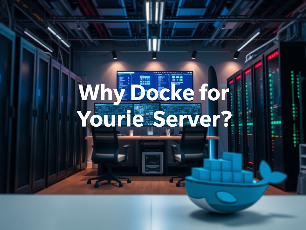 Docker container running media server setup for self-hosted media streaming and management.