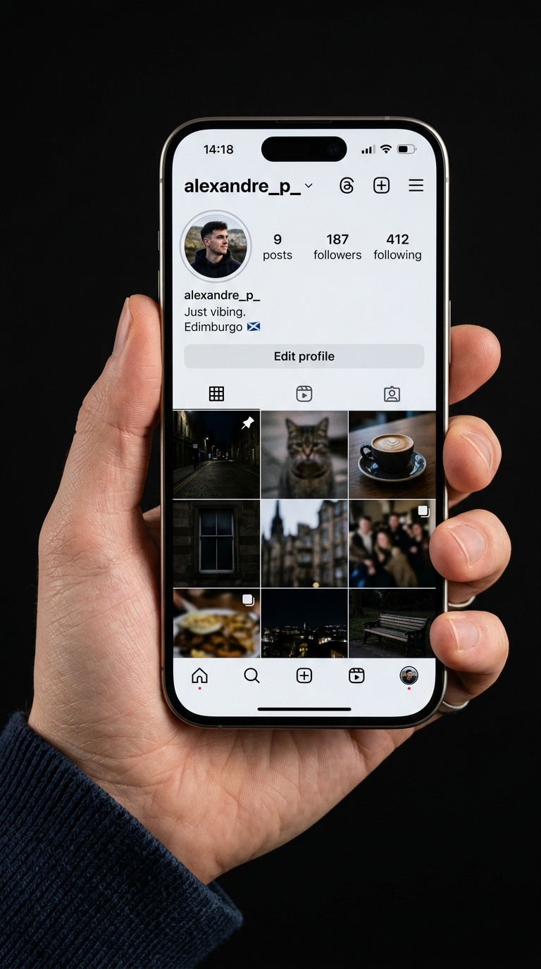 Profil Instagram avec peu d'abonnés