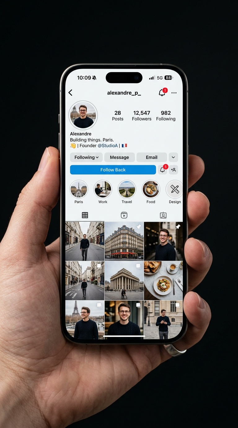 Profil Instagram avec beaucoup d'abonnés