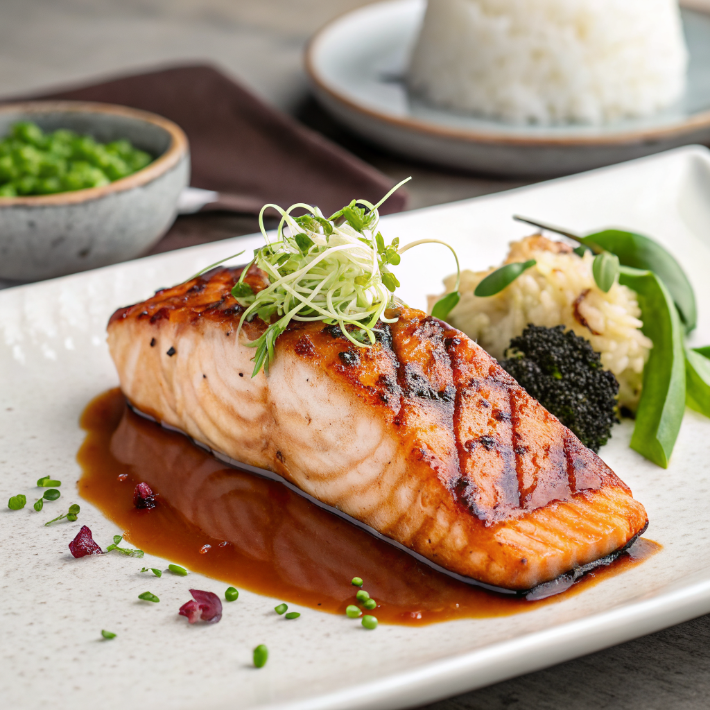 Honey-Glazed Salmon with Roasted Fennel