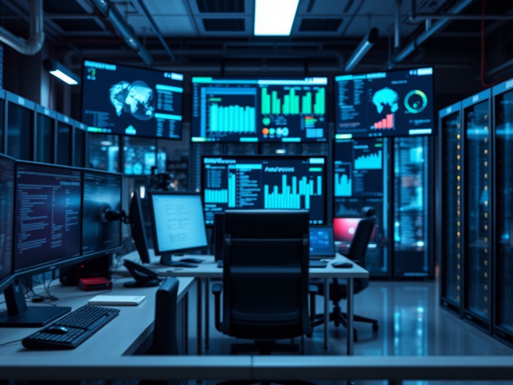 Illustration of small business owner using AI marketing tools to boost growth and efficiency
