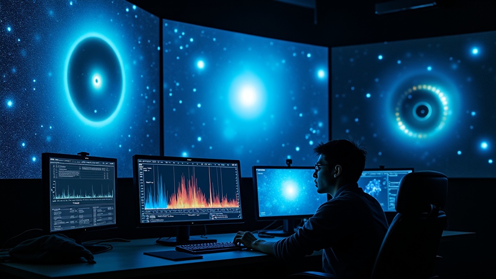 Astrophysicien analysant les données du télescope Fermi