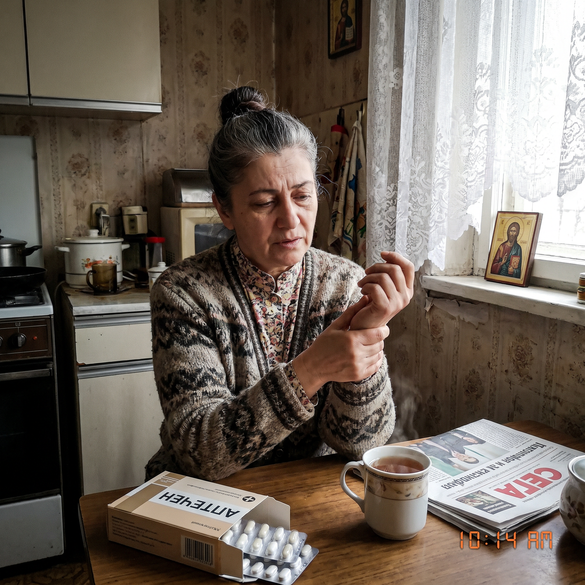 Жена на 55 с многоставна болка в кухнята си